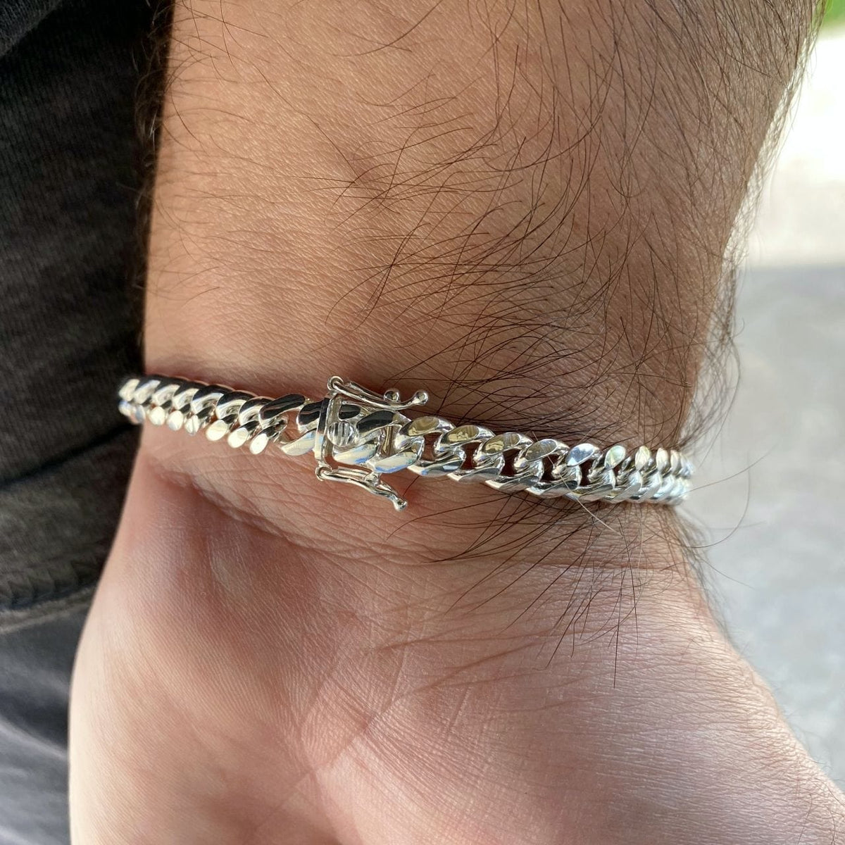 925 Silver Cuban Link Bracelet (8mm)