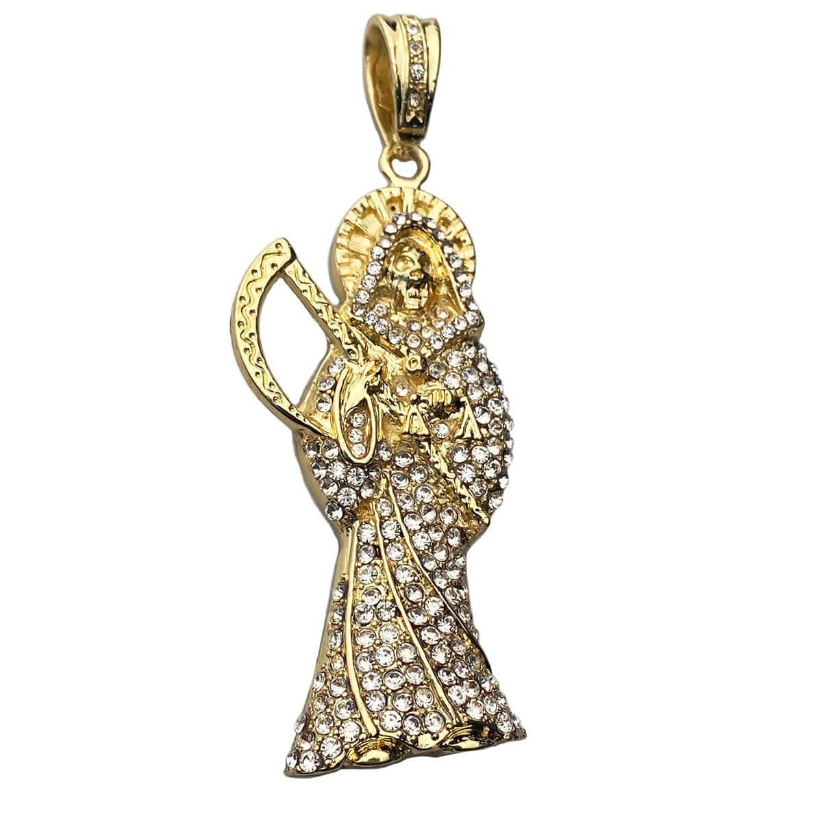 La santa muerte fashion set multi-stones clear online gold plated