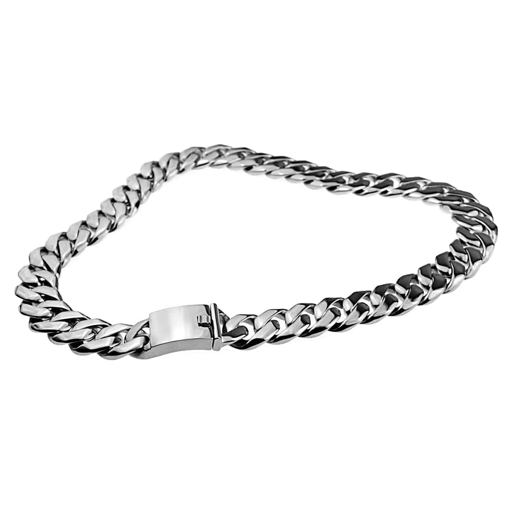 25mm Heavy Curb Silver Necklace Chain