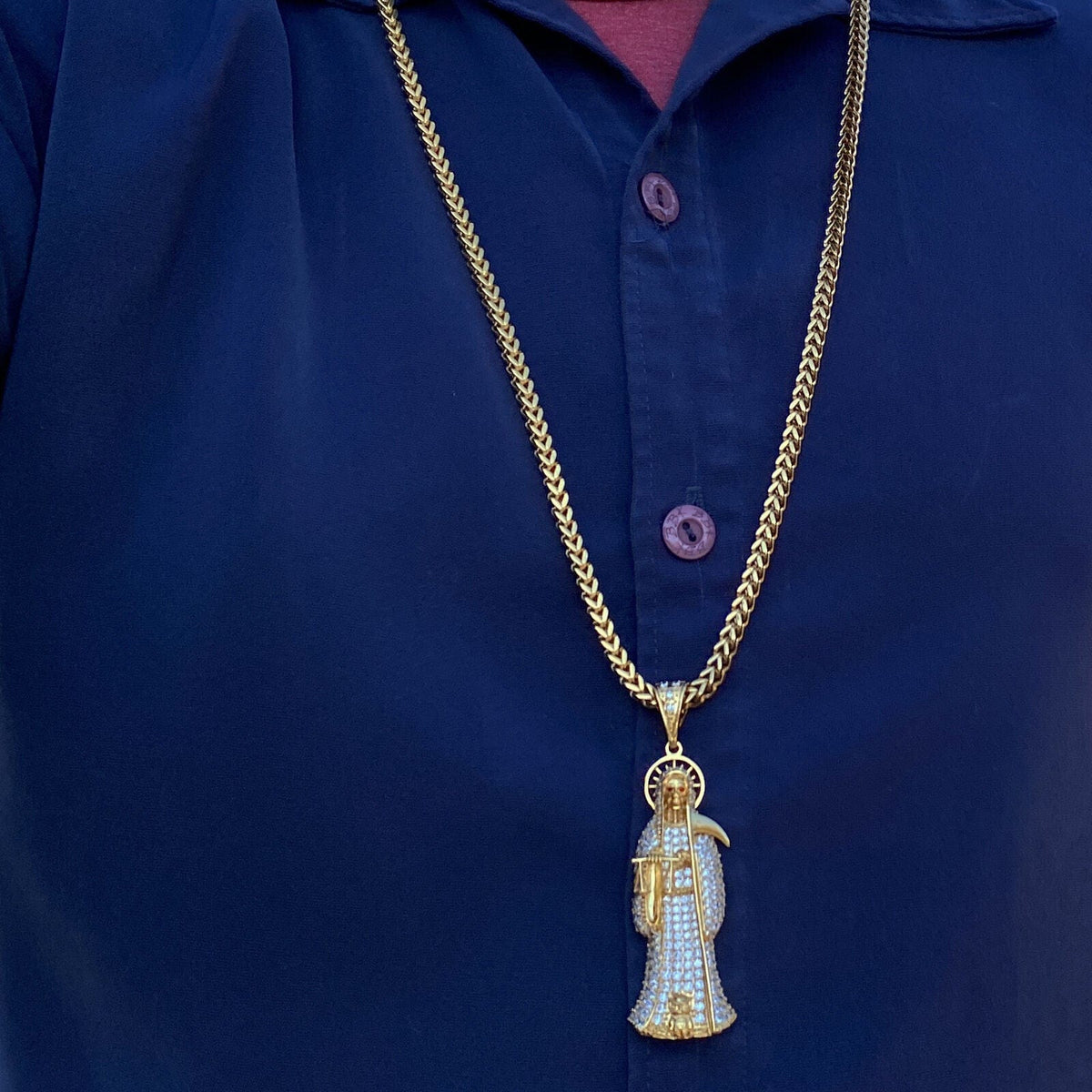 Santa Muerte fashion Tennis chain