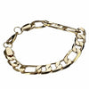 14k Gold Plated Figaro Link Bracelet 10" x 12mm