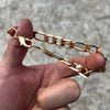 14k Gold Plated Figaro Link Bracelet 10" x 12mm