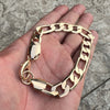 14k Gold Plated Figaro Link Bracelet 10" x 12mm