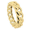 14k Gold Plated over 925 Sterling Silver Cuban Link Ring Plain