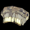 14k Gold Plated over 925 Sterling Silver Eight Teeth 8 Top Plain Grillz