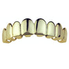 14k Gold Plated over 925 Sterling Silver Eight Teeth 8 Top Plain Grillz