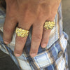 14K Gold Plated over 925 Sterling Silver Nugget Ring