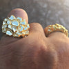 14K Gold Plated over 925 Sterling Silver Nugget Ring