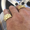 14K Gold Plated over 925 Sterling Silver Nugget Ring