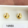 14k Gold Plated Solid 925 Silver "Gold Nugget" Big Round Circle 16mm Earrings