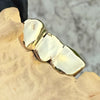 14K Gold Three Teeth /One Open Perm Cut Custom Grillz