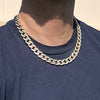 20" inch 14k Gold Plated Cuban Link Chain Iced CZ Bling Out Necklace 13mm 16-24"