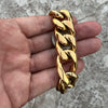 24K Gold Plated 316L Stainless Steel Figaro Chain Necklace 22MM 18"-30"