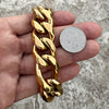 24K Gold Plated 316L Stainless Steel Figaro Chain Necklace 22MM 18"-30"