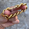 24K Gold Plated Figaro Bracelet 316L Stainless Steel 22MM Thick 8-9.5"