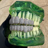 Twenty Teeth Grillz Set Silver Tone 10 Top & Ten Bottom Iced CZ Bling Out