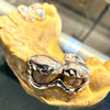 925 Sterling Silver Custom Double Caps Full Open Face Diamond Cut