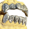 925 Sterling Silver Diamond Dust Diamond Cuts Vampire Fangs Custom Grillz