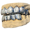 925 Sterling Silver Diamond Dust With White Border Custom Grillz