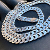 925 Sterling Silver Flat Cuban Link Chain Italy Necklace 5MM