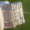 925 Sterling Silver Huge Iced CZ Chunky Square Earrings 14MM