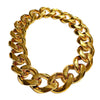 Huge Hip Hop Chain Cuban Link Chunky Plastic Necklace Gold-Tone 60MM