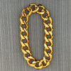 Huge Hip Hop Chain Cuban Link Chunky Plastic Necklace Gold-Tone 60MM