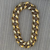 Huge Hip Hop Chain Cuban Link Chunky Plastic Necklace Gold-Tone 60MM