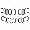 925 Sterling Silver Paw Print Vampire Fang Single Tooth or Canine Teeth Custom Grillz Set