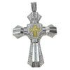 Big Huge Cross Hip Hop Pendant Iced White and Yellow Iced Flooded Out