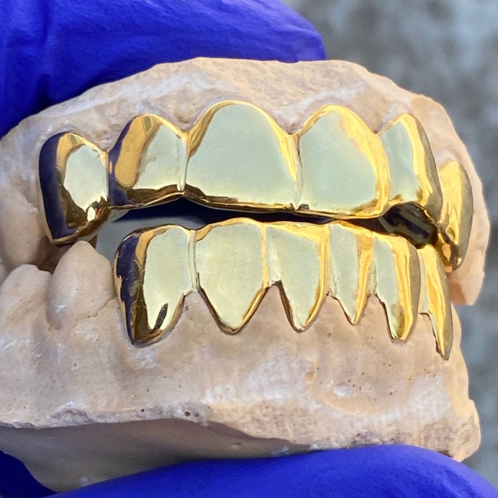 Custom Grillz Gold Plated over 925 Silver Handmade Grillz For Teeth