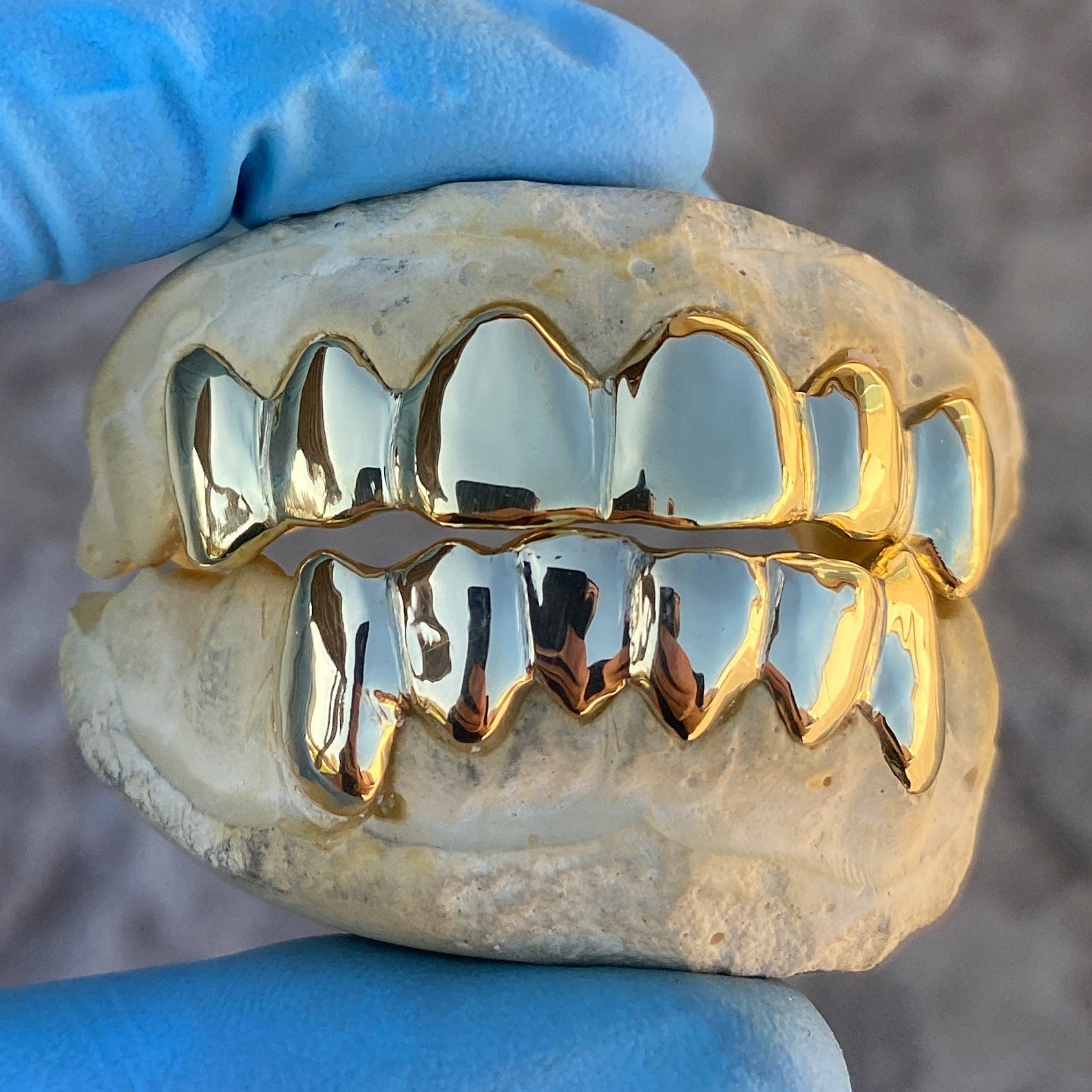 Custom Grillz Gold Plated over 925 Silver Handmade Grillz For Teeth