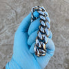 Men's 316L Stainless Steel Miami Cuban Link Bracelet 22MM 8-9.5"