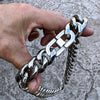 Mens Figaro Link Chain 316L Stainless Steel Heavy Necklace 22MM Thick 18"-30" in