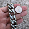 Mens Figaro Link Chain 316L Stainless Steel Heavy Necklace 22MM Thick 18"-30" in