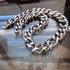 Mens Figaro Link Chain 316L Stainless Steel Heavy Necklace 22MM Thick 18"-30" in