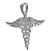 Real 925 Silver Caduceus RN Nurse Medical Doctor Symbol Pendant