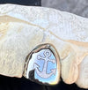 Real 925 Silver Single Cap Boat Anchor Laser Engraved Tooth Cap