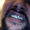 Real 925 Sterling Silver Custom Grillz Diamond Dust Starburst Cuts Teeth Grill