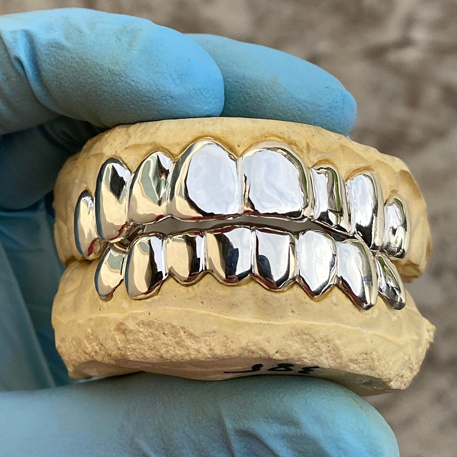 Real Solid 925 Sterling Silver Plain Custom Grillz