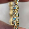 14K Gold Plated 925 Sterling Silver Nugget Cut Round Bracelet 5.5MM 7" or 8.5"