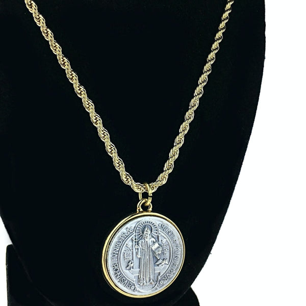 925 Sterling Silver Four 4-Way Cross Medal Medalla Milagrosa Miraculous  Pendant