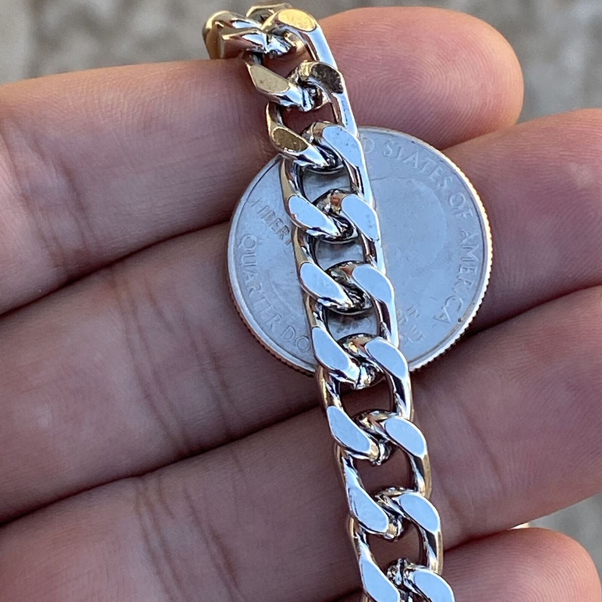 Silver Tone Huge Open Cross Iced Pendant Cuban Chain Necklace 30