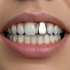 Real 10K White Gold Single Cap Custom Grillz (Choose Any Tooth)