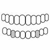 Two Bottom Canines (No Back Bar) Real 14K White Gold  Canine Teeth Caps Custom Tooth Grillz