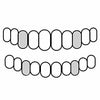 Two Top & Two Bottom Canines (No Back Bar) Real 14K White Gold  Canine Teeth Caps Custom Tooth Grillz